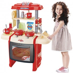 ชุดครัวของเล่นเด็ก มีไฟ มีเสียง ขนาดกลาง 50x30x62 cm. (ไม่เล็ก) พร้อมอุปกรณ์ครบชุด (สีสันสดใส)